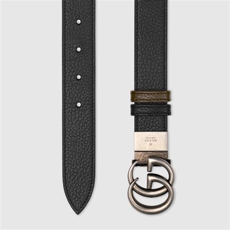 cintura gucci marmont pelle|Cintura sottile GG Marmont in pelle nera .